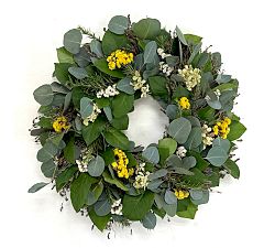 Handcrafted Live Floral Eucalyptus Hydrangea Wreath