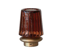 Antique Brass LED Touch Sensor Portable Table Lamp
