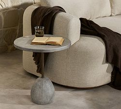 Kolina Concrete Round Outdoor Side Table (18")