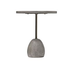 Kolina Concrete Round Outdoor Side Table (18")