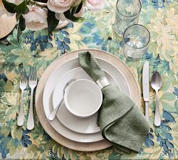 Lush Botanical Cotton/Linen Tablecloth