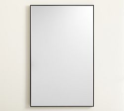 Open Box: Linden Rectangular Mirror, 23" x 37" - Matte Black
