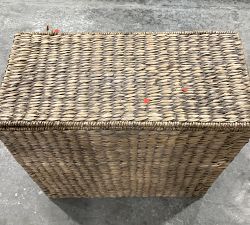 Open Box: Seagrass Handcrafted Divided Hamper - Gray Wash