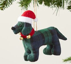 Plaid Dog Ornament