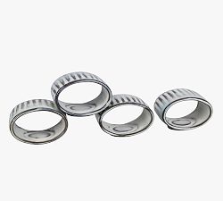 Open Box: Colonnade Stoneware Napkin Rings, Set of 8