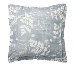 Open Box: Shadow Floral Percale Shams, Euro, Set of 2 - Gray