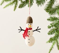 Knit Snowman Ornament