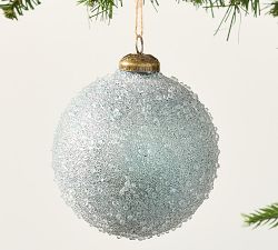 Light Blue German Glitter Ornament