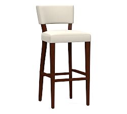 Open Box: Payson Leather Bar Height Stool (32") - Signature Chalk, Mahogany Leg