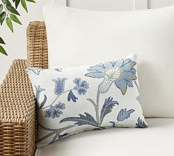 Open Box: Performance Camila Outdoor Pillow, 14" x 20" - Indigo