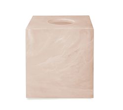 Open Box: Roya Resin Bathroom Accessories, Tissue Holder - Pale Pink