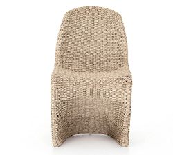 Open Box: Encinitas All-Weather Wicker Outdoor Dining Chair - Vintage White