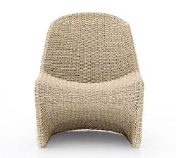 Open Box: Encinitas Wicker Outdoor Lounge Chair - Vintage White