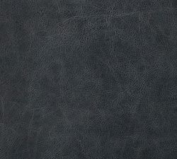 Open Box: Turner Roll Arm Leather Apartment Sofa (69"W, 39" Depth), 2X2 - Statesville Indigo, Dark Walnut