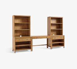 Channing Cane Storage Shelf Desk Set (120")