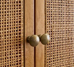 Channing Cane Storage Shelf Desk Set (120")