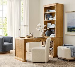 Hartford Peninsula Desk with Bookcase (34")