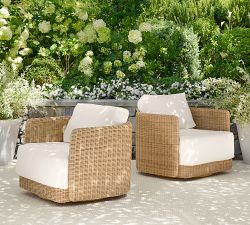 Huntington Wicker Swivel Round Outdoor Lounge Chair
