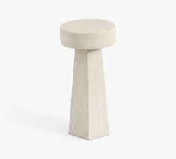 Jesmonite Round Accent Table (10")