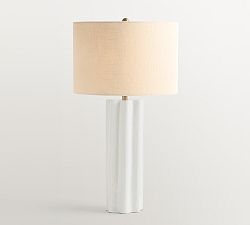 Mira Ribbed Ceramic Table Lamp (27")