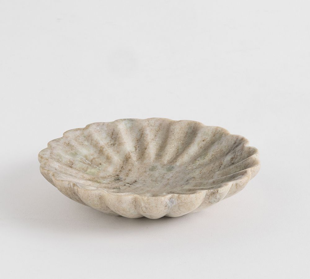 Scallop Marble Tray