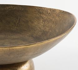 Antique Brass Decorative Footed Bowl