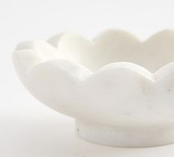 Floral White Marble Catchall