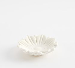 Floral White Marble Catchall