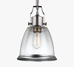 Open Box: Retta Glass Pendant, 9.5" - Nickel