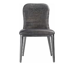 Open Box: Tennyson Leather Dining Chair, Set of 2 - Black