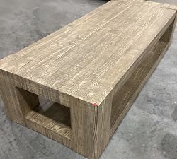 Open Box: Rockport Rectangular Reclaimed Wood Coffee Table (66") - Sierra