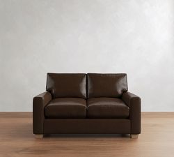 PB Comfort Modern Square Arm Leather Sofa (62"&ndash;88")
