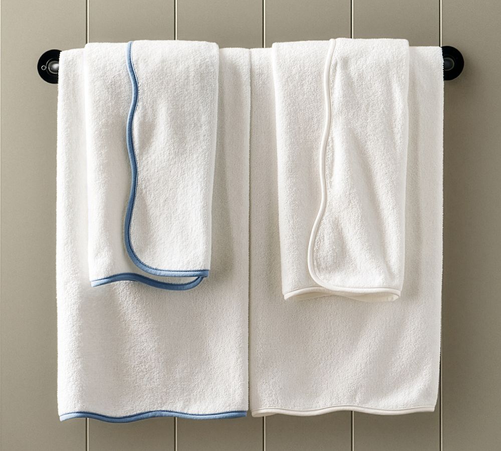 White Scallop Towel