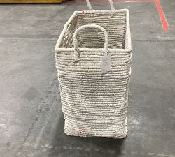 Open Box: Coil Rectangle Basket, Tall (24"W x 22"H) - Whitewash