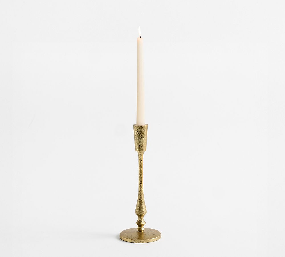Edgewood Candle Holder - Brass, 10"