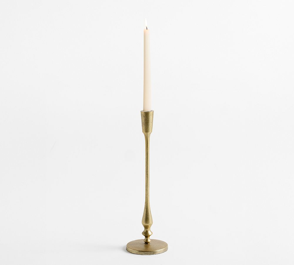 Edgewood Candle Holder - Brass, 14"