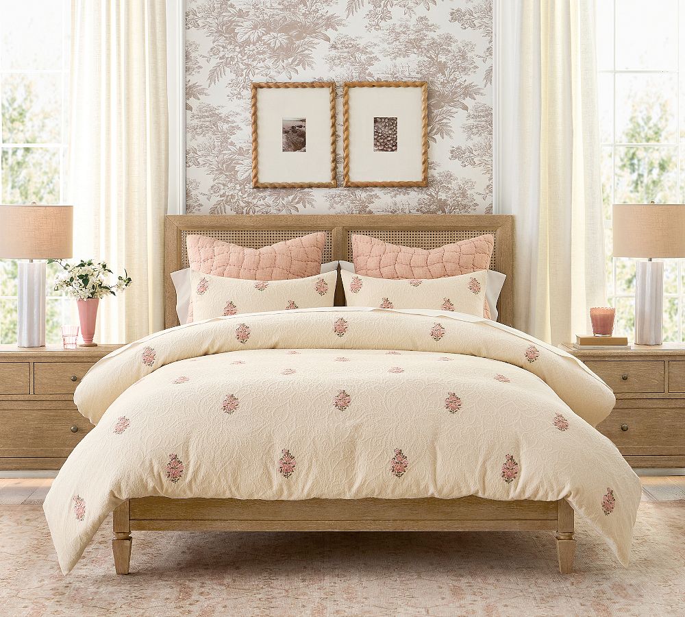 Maisie Embroidered Chenille Duvet Cover King