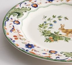 Pottery Barn Botanical Bunny Dinner Plates