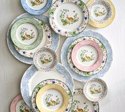 Botanical Bunny Stoneware Dinner Plates