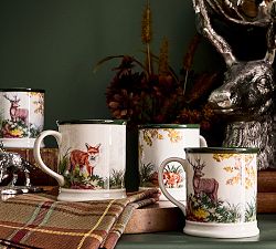 Fantastical Forest Stoneware Mugs - Set of 4