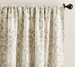 Open Box: Margot Scroll Printed Blackout Curtain