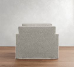 Cameron Modern Square Arm Slipcovered Chair and a Half