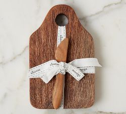 Handcrafted Small Cheese Board with Spreader - Thumbnail 4