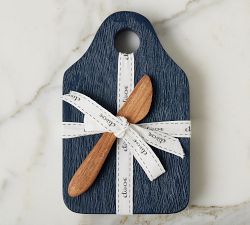 Handcrafted Small Cheese Board with Spreader