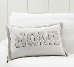 Home Applique Pillow Cover