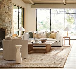 Ayden Barrel Arm Leather Swivel Chair