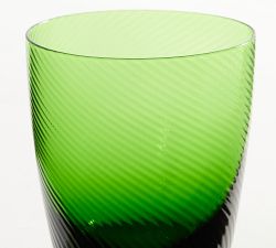Green Swirl Water Glasses