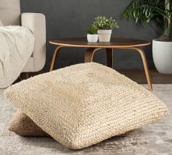 Hand Braided Jute Floor Cushion
