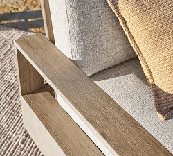 Indio Eucalyptus Modern Platform Swivel Outdoor Lounge Chair