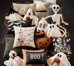 Boo Pumpkin Shaped Pillow